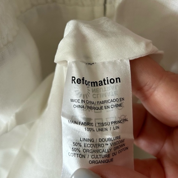 NWT Reformation Denver Linen Dress White - Picture 5 of 7